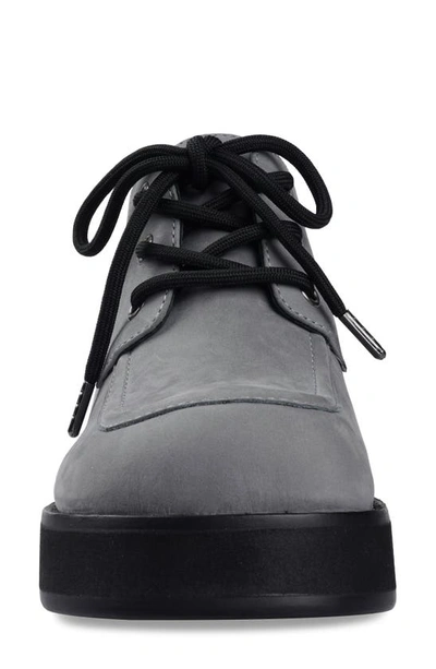 Ziginy Funk Platform Derby In Dusty Blue Leather