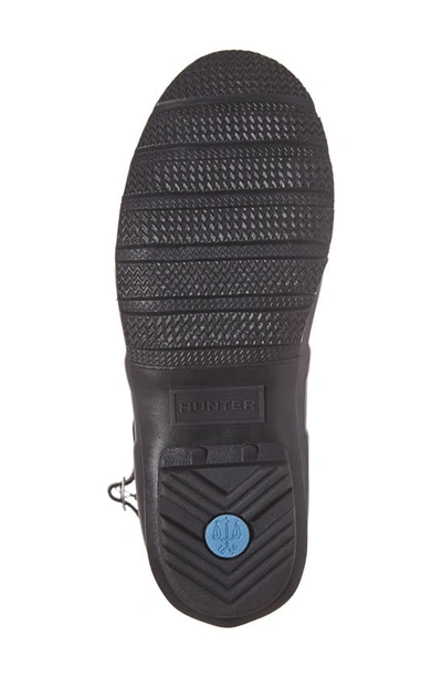 Hunter Original Short Adjustable Back Gloss Waterproof Rain Boot In Dark Slate