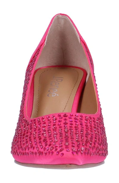 J. Reneé Rishna Crystal Embellished Pointed Toe Pump In Fuchsia