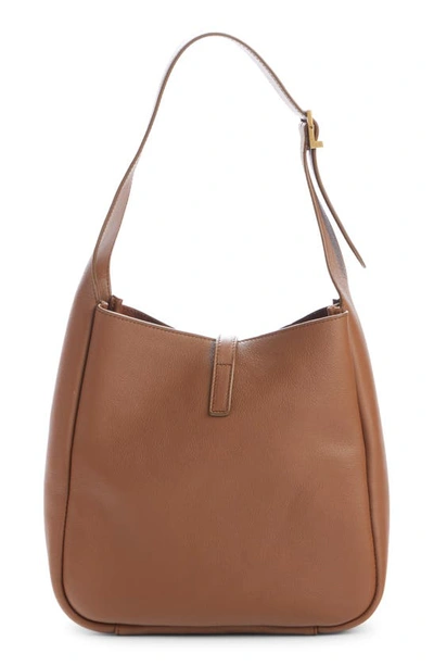 Saint Laurent Le 5 A 7 Ysl Small Hobo In Smooth Supple Leather In Fox
