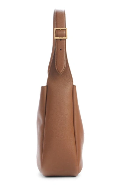 Saint Laurent Le 5 A 7 Ysl Small Hobo In Smooth Supple Leather In Fox