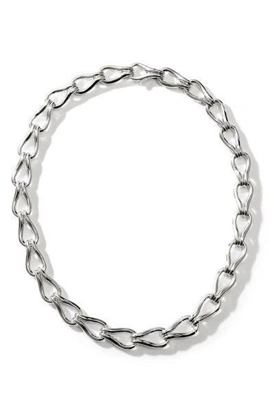 Shop John Hardy Surf Link Necklace In Silver