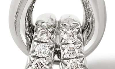 Shop John Hardy Surf Pavé Diamond Link Drop Earrings In Silver