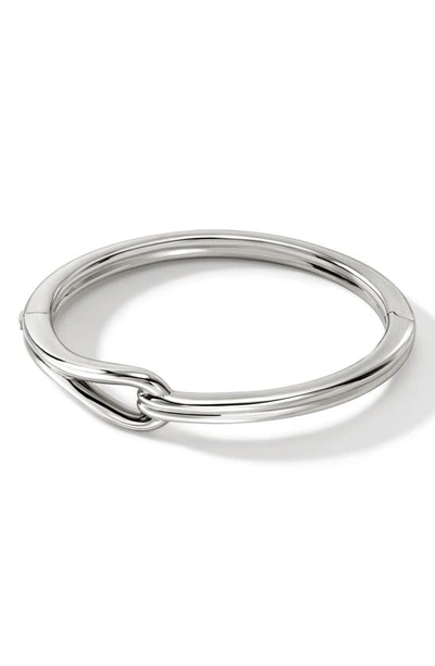 Shop John Hardy Surf Hinged Bangle In Silver