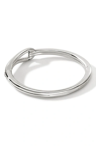 John Hardy Surf Hinged Bangle Bracelet In Silver