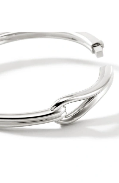 John Hardy Surf Hinged Bangle Bracelet In Silver