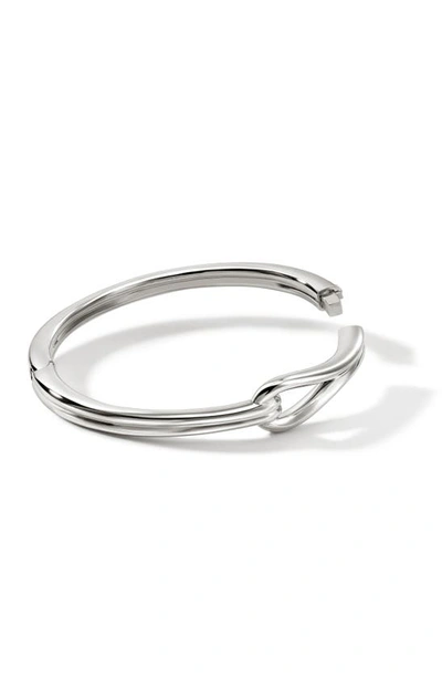 John Hardy Surf Hinged Bangle Bracelet In Silver