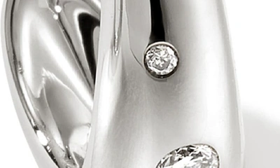 John Hardy Women's Surf Sterling Silver & 0.12 Tcw Diamond Small Wavy Hoop Earrings In Silver