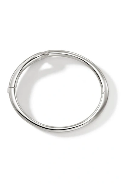 John Hardy Surf Hinged Bangle Bracelet In Silver
