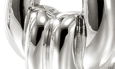 John Hardy Sterling Silver Surf Polished Hoop Earrings In Silver