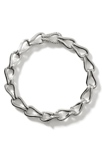 John Hardy Women's Surf Sterling Silver & Diamond Link Bracelet In Silver
