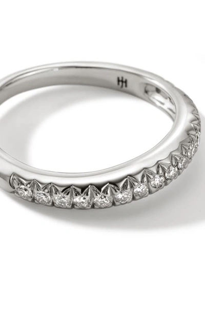 Shop John Hardy Surf Pavé Diamond Band Ring In Silver