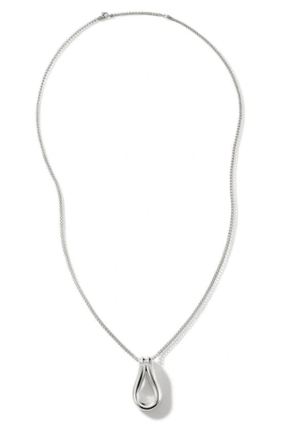 Shop John Hardy Surf Pendant Necklace In Silver