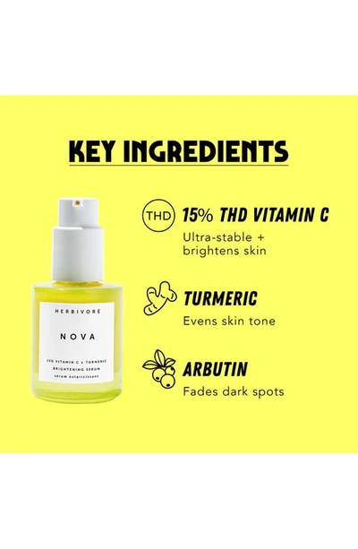 Shop Herbivore Botanicals Nova 15% Vitamin C + Turmeric Brightening Serum, 1 oz