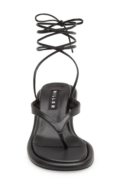 Shop Simon Miller Faux Leather Ankle Strap Sandal In Black