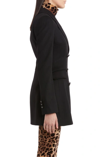 Dolce & Gabbana Double-breasted Wool-cashmere Blazer In Black