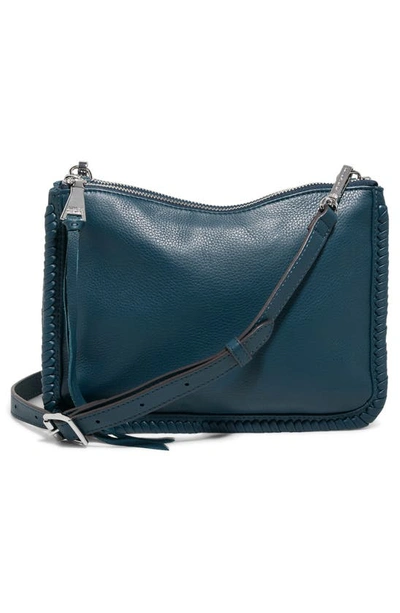 Shop Aimee Kestenberg Famous Double Zip Leather Crossbody Bag In Teal