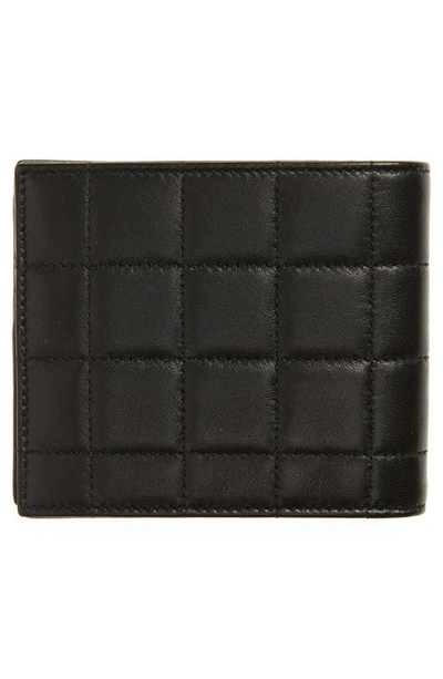Shop Saint Laurent Quilted Lambskin Leather Bifold Wallet In Nero