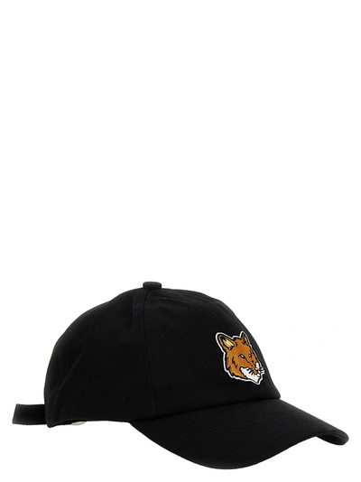 Shop Maison Kitsuné Fox Head Hats Black