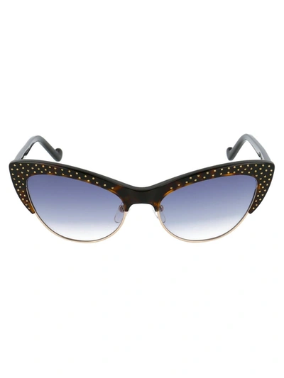 Shop Liu •jo Liu Jo Sunglasses In 206 Black