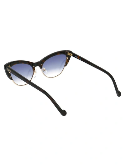 Shop Liu •jo Liu Jo Sunglasses In 206 Black