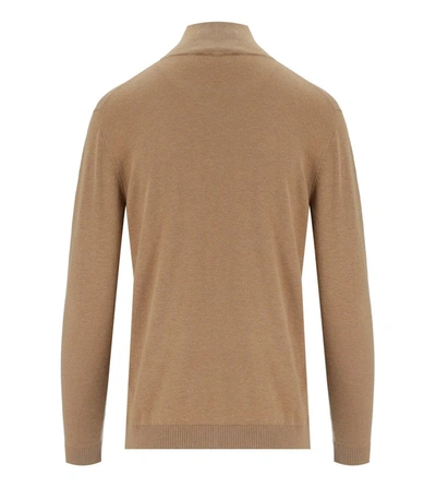 Shop Weekend Max Mara Kiku Camel Turtleneck Jumper In Beige