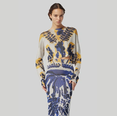 Shop Altuzarra 'kimolos' Sweater In Papyrus Rorschach Jacquard