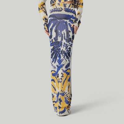 Shop Altuzarra 'leros' Skirt In Papyrus Rorschach Jacquard