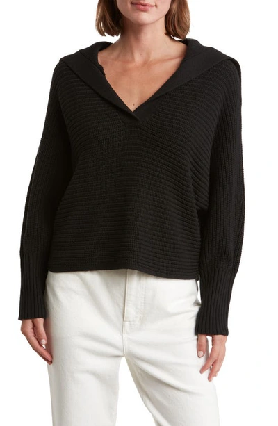 BY DESIGN BY DESIGN MILEY JOHNNY COLLAR PULLOVER SWEATER 