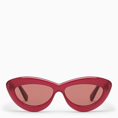 Shop Loewe Fuchsia Cat-eye Sunglasses In Pink