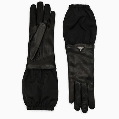 Shop Prada | Black Leather Gloves