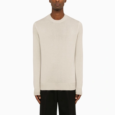 Shop Burberry | Grey Cashmere Crew-neck Sweater