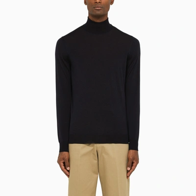 Shop Drumohr | Blue Wool Turtleneck Sweater