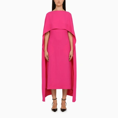 Shop Valentino | Pink Pp Silk Cape Dress