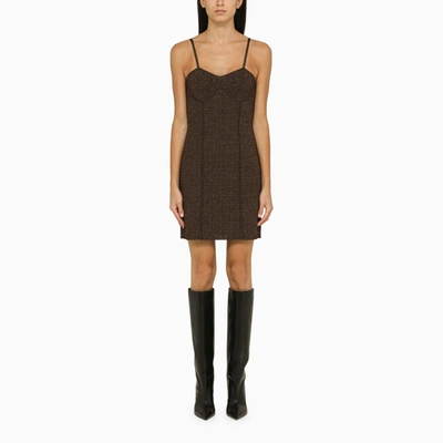 Shop Givenchy | Bronze Bustier Dress In Brown