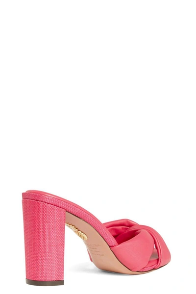 Aquazzura Heeled Sandals With Knotted Detail And Open Toe In Pink