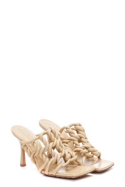 Bottega Veneta Stretch 90 Twist Leather Mules In Beige