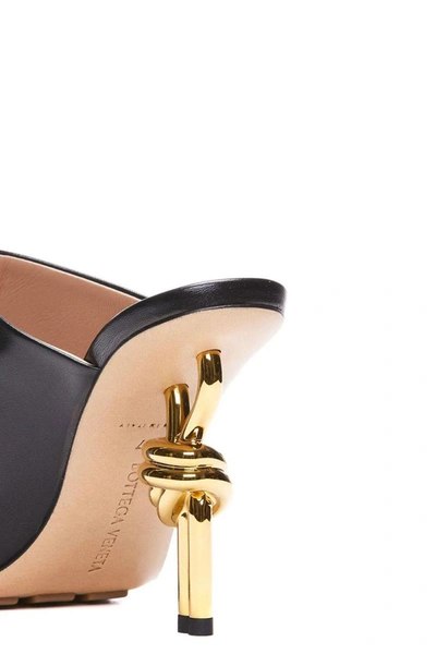 Bottega Veneta Black Open Toe Sandals In Black
