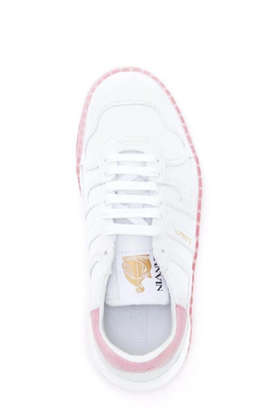 Lanvin Leather Clay Sneakers In White