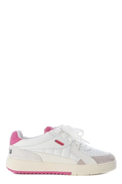 Shop Palm Angels Sneaker In White/fuxia