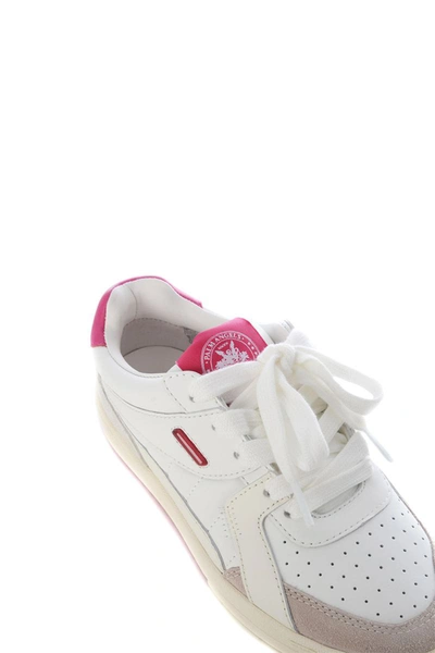 Shop Palm Angels Sneaker In White/fuxia