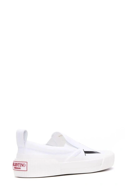 Valentino Vltn Canvas Slip-on Sneaker In White