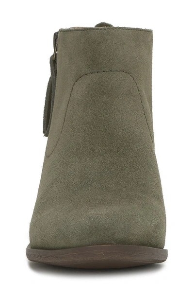 Shop Lucky Brand Blandre Ankle Boot In Olive Night Oil Suede