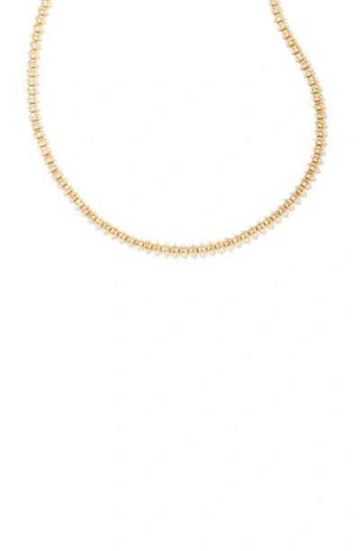 Shop Kendra Scott Larsan Cubic Zirconia Tennis Necklace In Gold