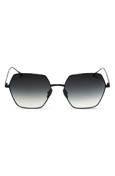 Shop Diff Harlowe 55mm Square Sunglasses In Black/ Grey Gradient
