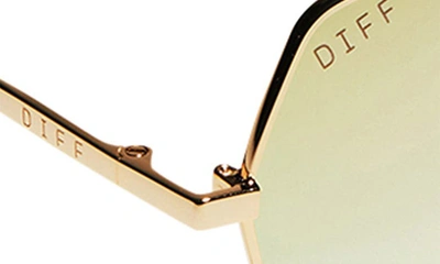 Shop Diff Harlowe 55mm Square Sunglasses In Gold/ Taupe Flash