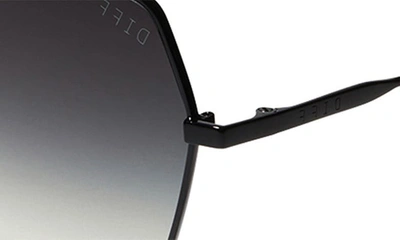 Shop Diff Harlowe 55mm Square Sunglasses In Black/ Grey Gradient