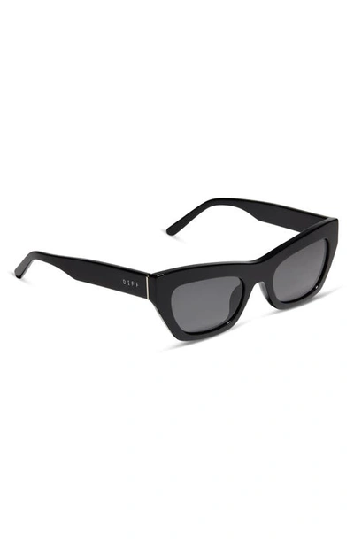 Shop Diff Katarina 51mm Polarized Cat Eye Sunglasses In Black/ Grey