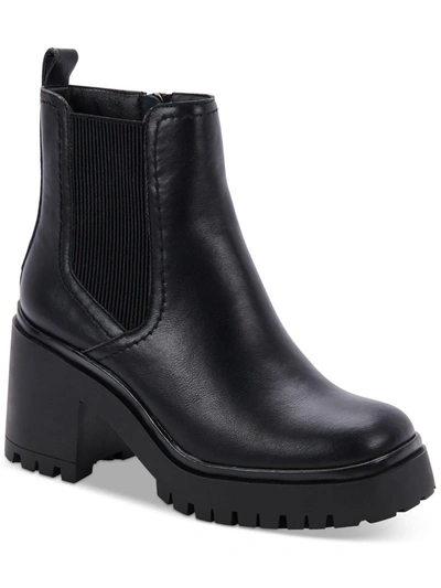 Shop Aqua College Raine Faux Leather Round Toe Ankle Boots In Black