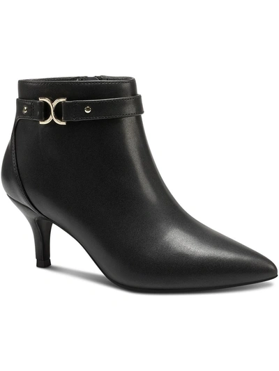 Charter Club Ulyssa Womens Pointed Toe Faux Leather Booties In Multi
